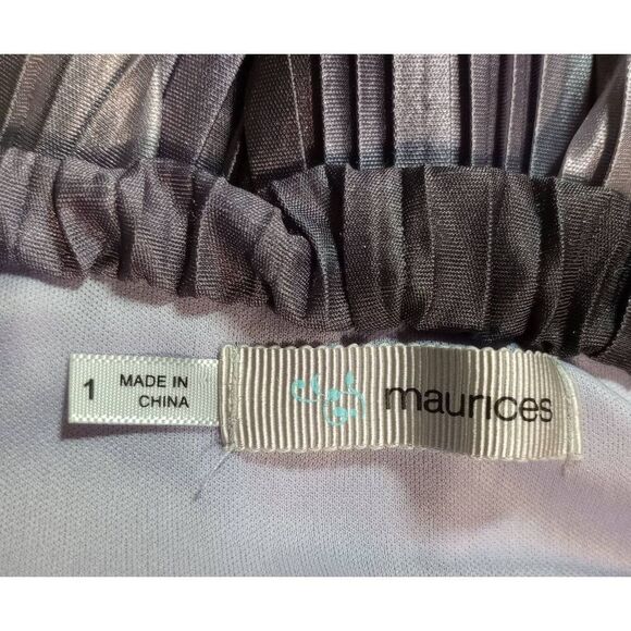 Maurices Dress Ladies 1x Gray Black Sleeveless Swing Midi - Picture 4 of 8